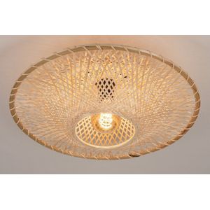 Lumidora Plafondlamp 74517 - Plafonniere - JOAH - E27 - Bruin - Beige - Naturel - Riet - ⌀ 40 cm