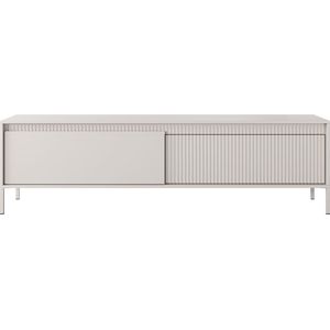 TV-meubel - TV met planken - Metalen poten - Kleur beige - 187 cm