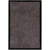 Droogloopmat Amsterdam - Deurmat Binnen – 100% Polyamide, Sterk & Duurzaam - Grijs- 40x60 CM
