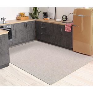Modern effen tapijt voor de keuken - 120x170 cm - getuft, robuust kortpolig tapijt, zacht & gemakkelijk schoon te maken - Natal by the carpet