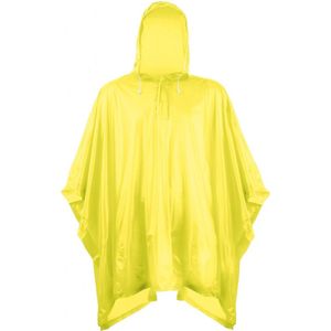 Eenvoudige gele regenponcho