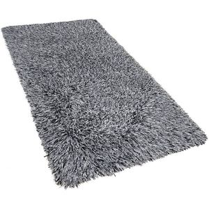 CIDE - Shaggy vloerkleed - Zwart/Wit - 80 x 150 cm - Polyester