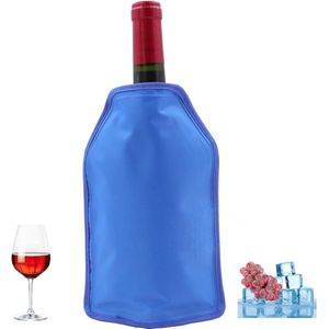 Rapid Ice Wijnkoeler Gel Wijnfles Koeler Ice Pack Case Vriezer Case Vodka Tequila Cooler Carrier (Blauw)