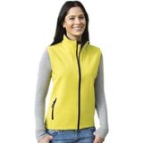 Softshell casual bodywarmer geel voor dames - Outdoorkleding wandelen/zeilen - Mouwloze vesten XL (42/54)
