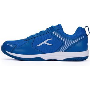 HUNDRED Court Star Non-Marking professionele badmintonschoenen voor heren (blauw/wit, EU 44/UK 10/US 11) | X-kussenbescherming | Geschikt voor indoortennis/squash/tafeltennis/basketbal en padel