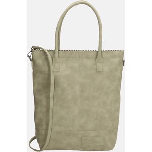 Zebra Trends Grote Schoudertas / Crossbodytas Dames - Natural Bag Kartel rits - Groen