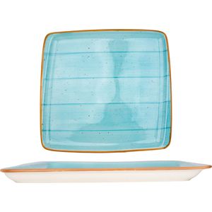 Bonna Serveerschaal - Aqua - Porselein - 32x30 cm - set van 2
