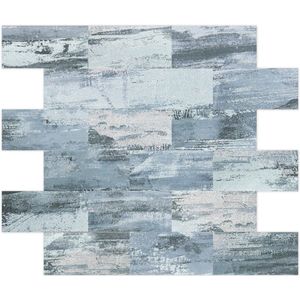 NAIZY tegelstickers PVC wandtegels 34x29cm per stuk tegelfolie 10st zelfklevende tegels snijbare wandtegels zelfklevende vloertegels met reliëfstructuren, type C