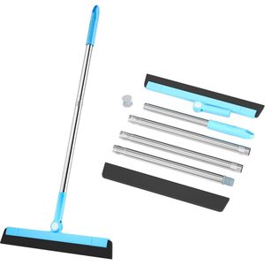 Telescopische Vloertrekker met Rubber Lip - 4-delige Steel van 150 cm voor Effectieve Reiniging