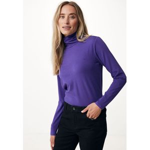 Mexx ROSIE Basic Lange Mouwen With Funnel Neck Dames - Paars - Maat S