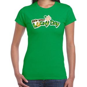St. Patricks day t-shirt groen voor dames - Its your lucky day - Ierse feest kleding / outfit / kostuum XXL