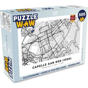 Puzzel Plattegrond - Capelle aan den IJssel - Nederland - Legpuzzel - Puzzel 500 stukjes - Stadskaart