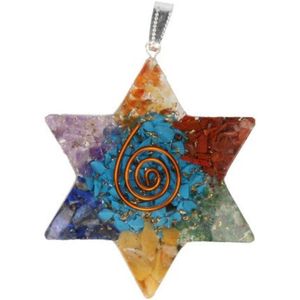 Ruben Robijn Orgonite Chakra ster hanger