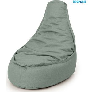 Drop & Sit Zitzak - Zitzak Stoel Volwassenen - 95 x 75 cm - Beanbag Sage - Waterafstotend - Voor Binnen en Buiten - 100% Gerecycled Plastic