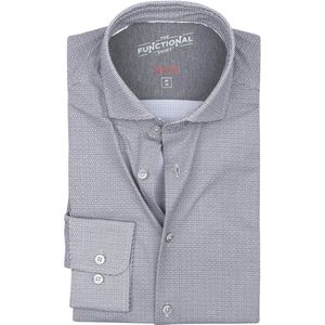 Pure The Functional Shirt Print Grijs - Maat 42 - Heren - Overhemden Casual