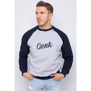 Grijze sweater GENK in baseball stijl maat XL