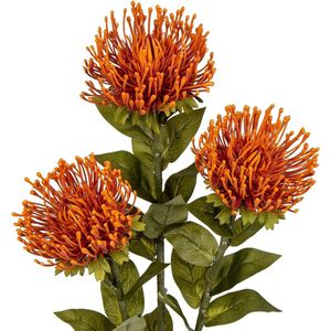 Set van 3 kunstspeldenkussens, bloemen, kunstbloemen, chrysanten, decoratie, kunstspinnen, decoratie voor herfstdecoratie, huisdecoratie, bruiloft, tuinfeest, decoratie, bloemstuk, oranje