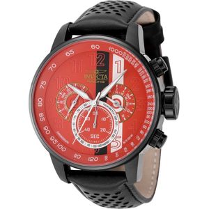 Invicta Invicta Racing 48177 Heren Horloge - Waterdicht - Analoog - Quartz Uurwerk - Roestvrij Staal met rode Wijzerplaat - 48mm