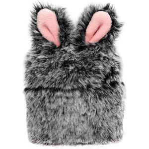 Casies Bunny Apple Airpods 3 case - Grijs - Konijnen hoesje softcase - Pluche / Fluffy