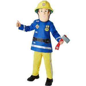 Deluxe Fireman Sam Kinderkostuum - maat M (5/6 jaar) Brandweerman Sam