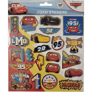 Disney - Pixar - Cars - Foam stickers - Cars speelgoed - 22 stickers - Stickers - Stickervel