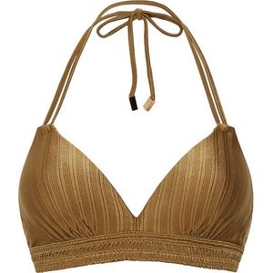 Beachlife Dull Gold Halter bikinitop met beugel Dames - Maat 36C