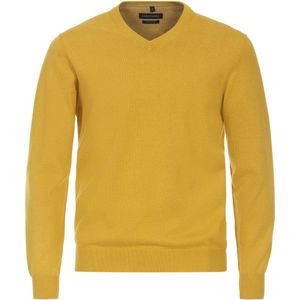 Casa Moda - Pullover V-Hals Geel - Heren - Maat S - Regular-fit