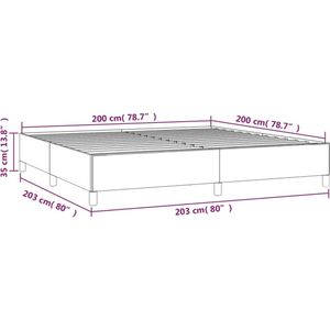 VidaXL Bedframe Fluweel Lichtgrijs 200x200 cm