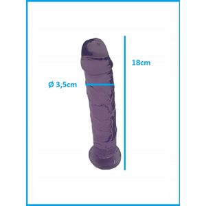 Flexibele Unisex dildo - Realistisch zacht voelbare dildo - Uiterst Flexibele Soepele Siliconen dildo met een ‘Soft’ zachte buitenlaag - anale dildo / buttplug - Warm en koud water bestendig voor bad en/of douche