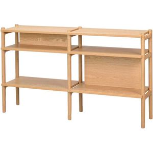 Rowico Home - Holton Wandkast - Naturel - Hout - Massief Eiken Frame - Dressoir - 4 Vakken