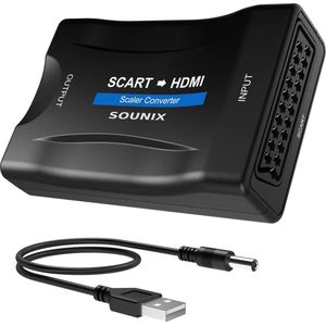 Sounix SCART naar HDMI Converter - 1080p  - HDMI Omvormer - Schakelaar - Kabel - Adapter - Full HD-USCART12