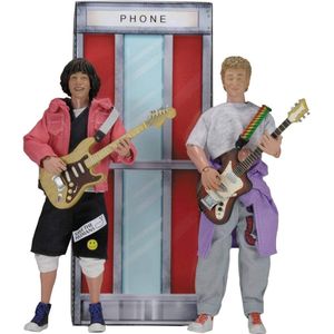 Bill & Ted's Excellent Adventure Clothed Action Figures 18cm Deluxe Boxed Set incl. Phone Booth