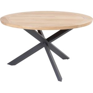 Prado dining tuintafel 130 cm rond teak met alu onderstel Taste 4SO