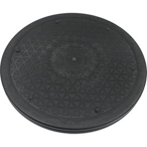 25 Cm Draaiplatform Draaischijf Met Stalen Kogellagers - 360 Graden Draaiende Plateaus - Multifunctioneel DraaibaarPlatform - Diamantpatroon Oppervlak Voor TvMonitors - Keukenapparaten - Zwart draaiplateau elektrisch
