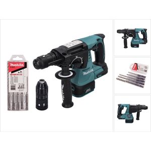 Makita DHR 243 Z Accuboormachine 18 V 2.0 J SDS plus Brushless + 5-delige set boren - zonder accu, zonder oplader