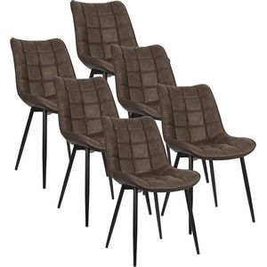 Rootz moderne eetkamerstoel - Ergonomische stoel - Stijlvolle zitting - Comfortabel, duurzaam, gemakkelijk schoon te maken - Kunstleer, metalen frame - 85,5 cm x 46 cm x 40,5 cm