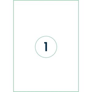 Rillprint A4 Stickervellen - Magazijn Etiketten Stickers - 1 Per Vel - 210x297MM