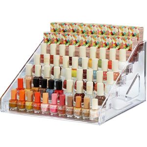 Nagellak Organizer 84 Flessen - 7 Lagen Verf Opslag - Zonnebril Acryl Display Rack - Essentiële Oliën Houder - Clear Make-up Organizer - Geen Gereedschap Nodig Montage