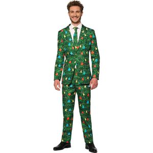 Suitmeister Christmas Green - Mannen Kostuum - Kerst - Lichtjes - Groen - Maat M