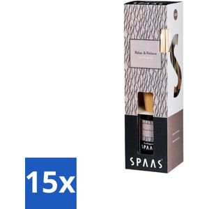 Spaas - Geurstokjes - Relax & Relieve - Bergamotthee - 80 ml - Bulkverpakking - 15 stuks