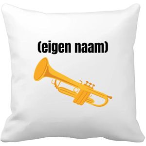 Akyol - trompet met eigen naam Kussen hoes - Trompet - muziek liefhebbers - iemand die houdt van trompetten - verjaardag - cadeau - kado - geschenk - 40 bij 40 cm