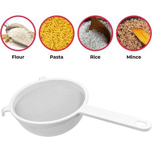 Zeef plastic 14cm - Plastic zeef - Plastic Kefir Zeef - Keuken accessoire - bolzeef - Koken benodigdheden Zeven/vergieten - Keuken Mesh Zeef