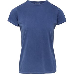 Basic ronde hals t-shirt comfort colors blauwe voor dames - Dameskleding t-shirt blauwe S (36/48)