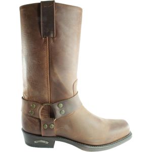 Sendra Boots 1918 Pete Bruin Dames Heren Biker Basic Western Cowboylaars Vierkante neus Beetje Schuine Hak Vast Sierspoor Treklussen Echt Leer Maat 42