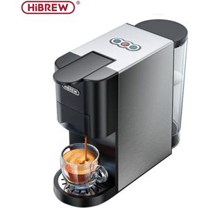 Multifunctioneel HiBrew 5-in-1 Koffiezetapparaat - Dolce Gusto, Nespresso, Espresso Pads, Gemalen Koffie, en Kcups - 1000 ml - (Kleur : Zilver)