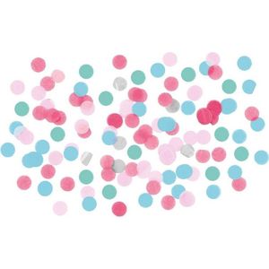 Confetti mix roze/blauw/groen 60 gram - Decoratie feestartikelen