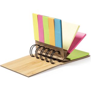 Memoblok set -  Kantoorartikelen - Kantoor accessoires - 200 vellen - Duurzaam - Papier - Bamboe - bruin - multicolor