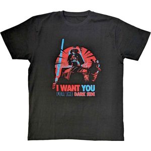 Disney Star Wars - Vader I Want You Heren T-shirt - S - Zwart