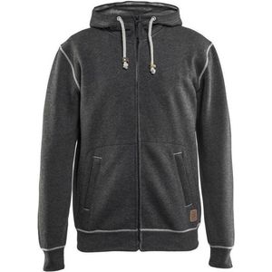 Blåkläder 3398-1157 Hoodied Sweatshirt met hele rits Zwart Mêlee maat M