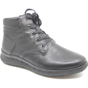 Hartjes,172.1606/99 01.00, Mooie zwarte brede dames leren veterboot met rits